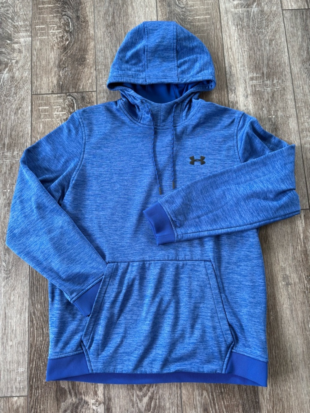 Under Armour Cold Gear Loose Blue Hooded Pullover Sweatshirt- Size Large